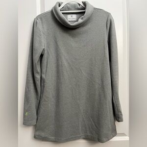 Dudley Stephens Gray Park Slope Fleece Turtleneck Tunic Pullover Size M